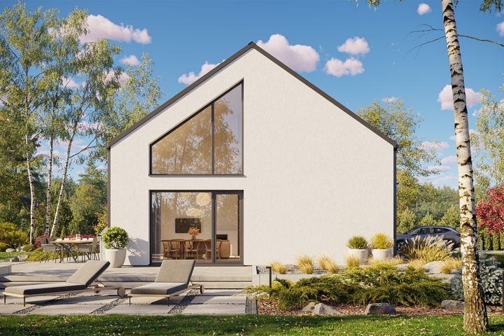 Projekt gotowy Malmo 110 - parterowy dom o powierzchni 110,80 m², z dachem w stylu "dwuspadowy"