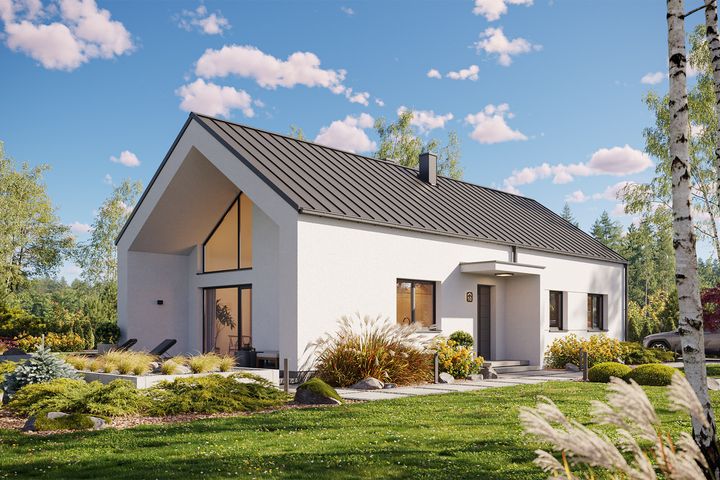 Projekt gotowy Malmo 110 plus - parterowy dom o powierzchni 110,80 m², z dachem w stylu "dwuspadowy"