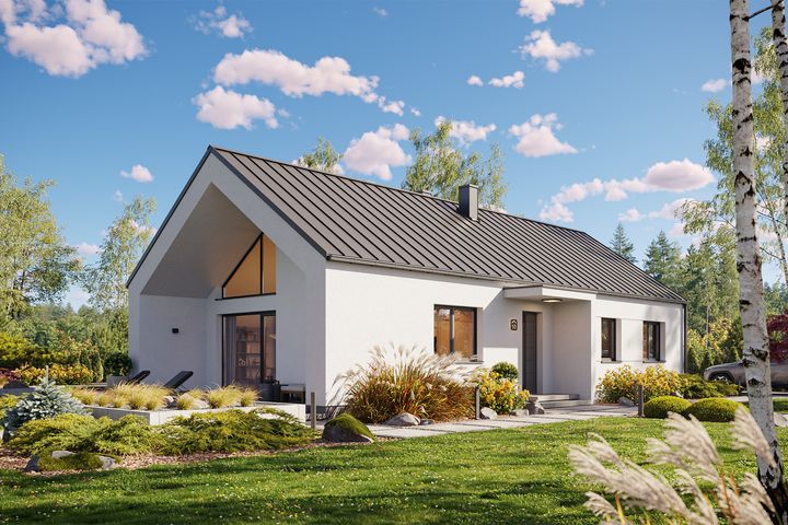 Projekt gotowy Malmo 110 plus - parterowy dom o powierzchni 110,80 m², z dachem w stylu "dwuspadowy"