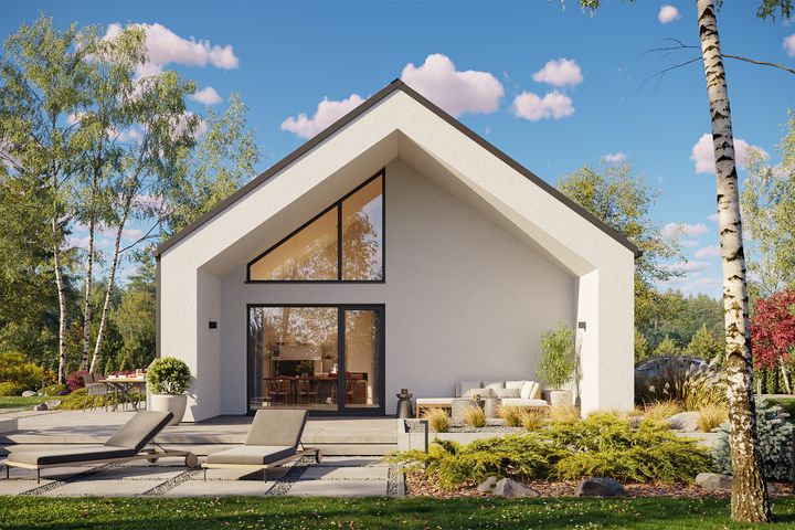 Projekt gotowy Malmo 110 plus - parterowy dom o powierzchni 110,80 m², z dachem w stylu "dwuspadowy"