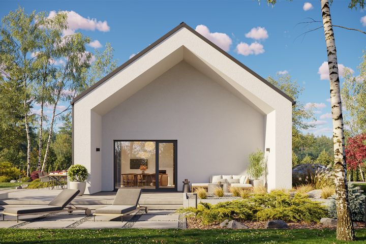 Projekt gotowy Malmo 110 plus - parterowy dom o powierzchni 110,80 m², z dachem w stylu "dwuspadowy"