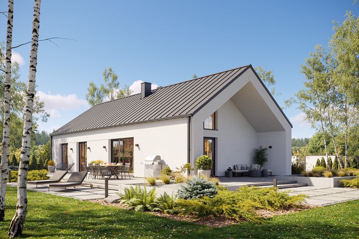 Projekt gotowy Malmo 110 plus - parterowy dom o powierzchni 110,80 m², z dachem w stylu "dwuspadowy"