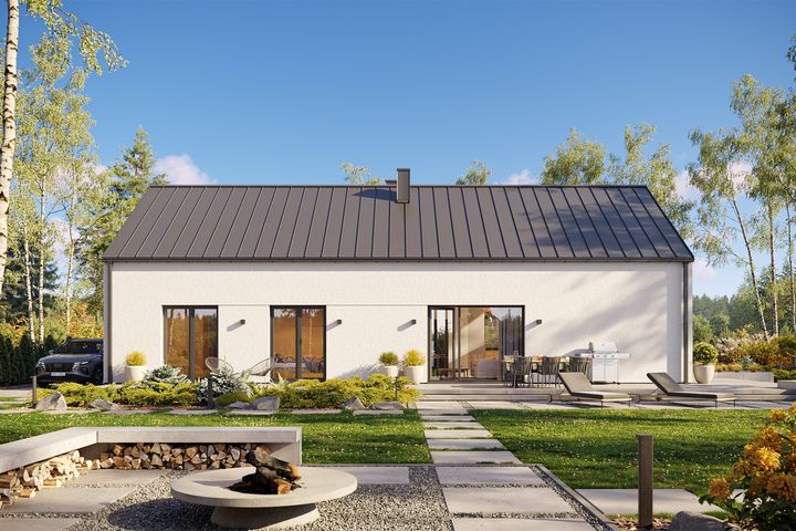 Projekt gotowy Malmo 110 plus - parterowy dom o powierzchni 110,80 m², z dachem w stylu "dwuspadowy"