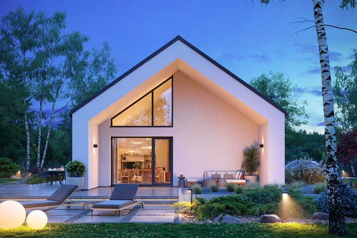 Projekt gotowy Malmo 110 plus - parterowy dom o powierzchni 110,80 m², z dachem w stylu "dwuspadowy"