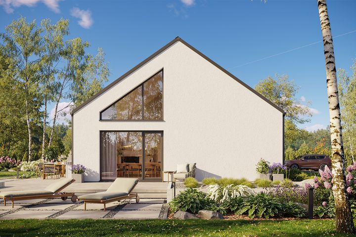 Projekt gotowy Malmo 130 - z pełnym piętrem dom o powierzchni 130,40 m², z dachem w stylu "dwuspadowy"