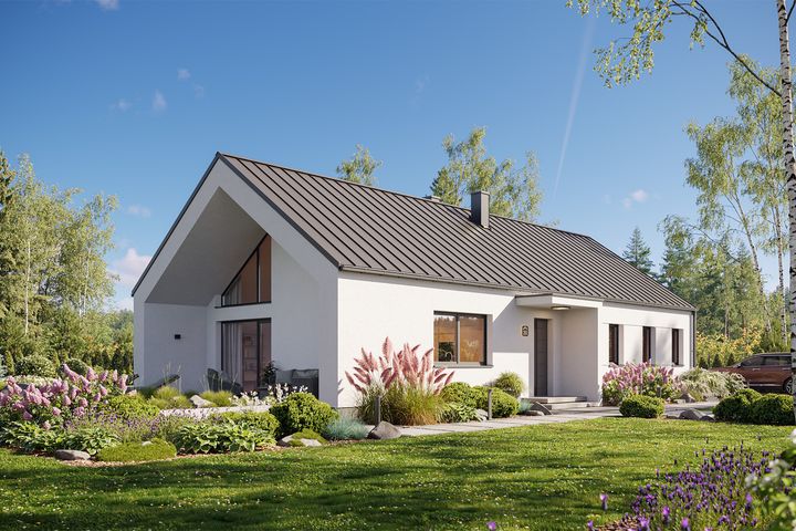 Projekt gotowy Malmo 130 plus - parterowy dom o powierzchni 130,40 m², z dachem w stylu "dwuspadowy"