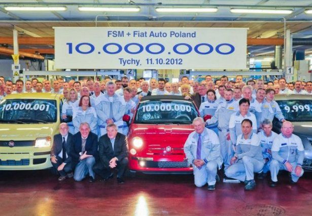 10 000 000 milionów samochodów z fabryk Fiat Auto Poland i