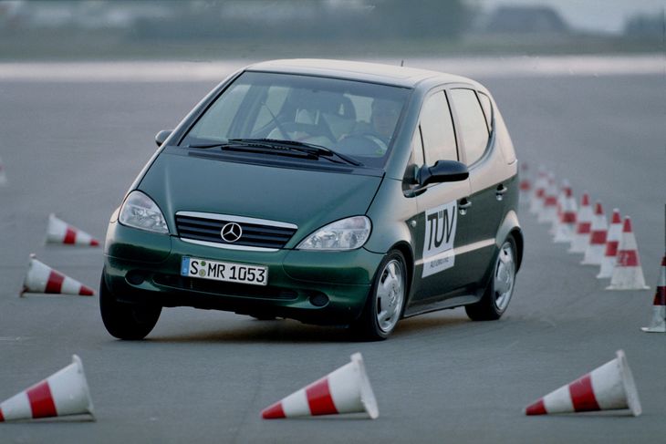 Mercedes-Benz Klasy A podczas testów systemu ESP