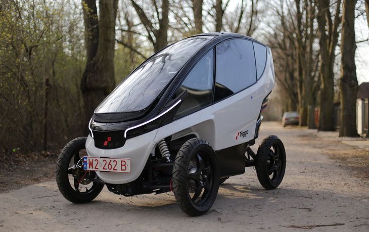 Triggo to projekt nietypowego pojazdu elektrycznego, który już jeździ po drogach