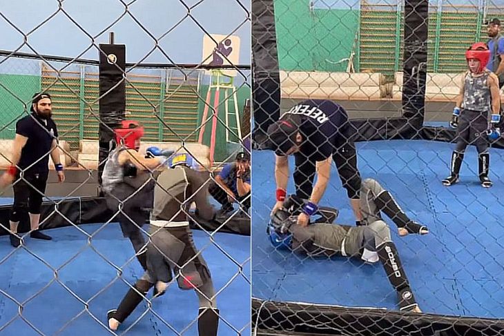 Rahim Kuriew nokautuje rywala w walce MMA