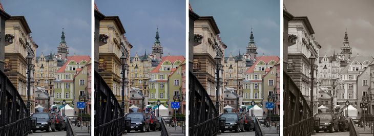 Z arsenału trybów barw Fuji, do prezentacji wybrałem cztery. Pierwszy od lewej to tryb standardowy, drugi to Velvia. Trzecim jest Classic Chrome, który z początku, po obejrzeniu materiałów reklamowych wcale mi się nie spodobał. Ot, taki nieciekawy Orwo Jego Chrom. Ale w praktyce efekty kolorystyczne są o wiele przyjemniejsze niż w reklamach Fuji i na slajdach z NRD. Bardzo mi się one spodobały. Czwarte zdjęcie to sepia, ale nie ta pomarańczowa z aparatu, a delikatna, znaleziona wśród kolorów dostępnych w RAW File Converter. Bardzo delikatna, właściwie można ją nazwać ciepłą czernią-bielą, a nie sepią. Tak czy inaczej, ją też polubiłem.
© Paweł Baldwin