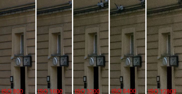 Szumy i szczegóły przy wyższych czułościach, na zdjęciach uzyskanych z RAWów - indywidualnie, do smaku odszumionych i wyostrzonych.
Pełna rozdzielczość