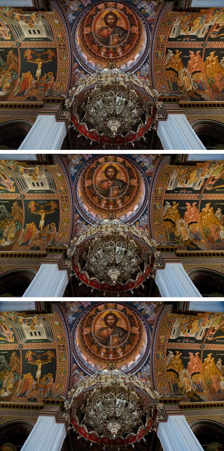 Wykonałem je przy ogniskowej 24 mm. Górna wersja to JPEG wprost z aparatu, a najniższa pochodzi z RAWa wywołanego bez żadnych korekt w Adobe Camera Raw. Na niej (poza silną „beczką”) widać obszary kadru, które z założenia mają być ze zdjęcia wyrzucone. Chodzi o samiutkie naroża, gdzie widać „mechaniczne” winietowanie pochodzące od opraw soczewek wewnątrz obiektywu. I wszystko niby OK, bo na górnym JPEGu nie ma ani dystorsji, ani tego winietowania. Tyle, że porównując te zdjęcia zauważamy, że JPEG po rozciągnięciu został mocniej niż trzeba przycięty w poziomie, zamiast pozostać wydłużony bardziej niż wskazywałaby na to proporcja boków matrycy 1,5:1. To pewnie po to, by zdjęcie miało regulaminowe wymiary 6000 na 4000 pikseli. Szkoda, bo w ten sposób straciliśmy kilka procent powierzchni klatki. Ale dla chętnego nic trudnego. Można przecież tę dystorsję skorygować ręcznie w ACR, a potem zdjęcie skadrować wedle własnego uznania. Efekty takiej właśnie realizacji korekcji dystorsji prezentuje środkowa wersja. Po jej bokach dobrze widać zysk w porównaniu z górnym JPEGiem. Dla porządku: to skorygowane ręczne zdjęcie ma rozmiar 5730 x 3652 piksele.
Pełna rozdzielczość
© Paweł Baldwin
