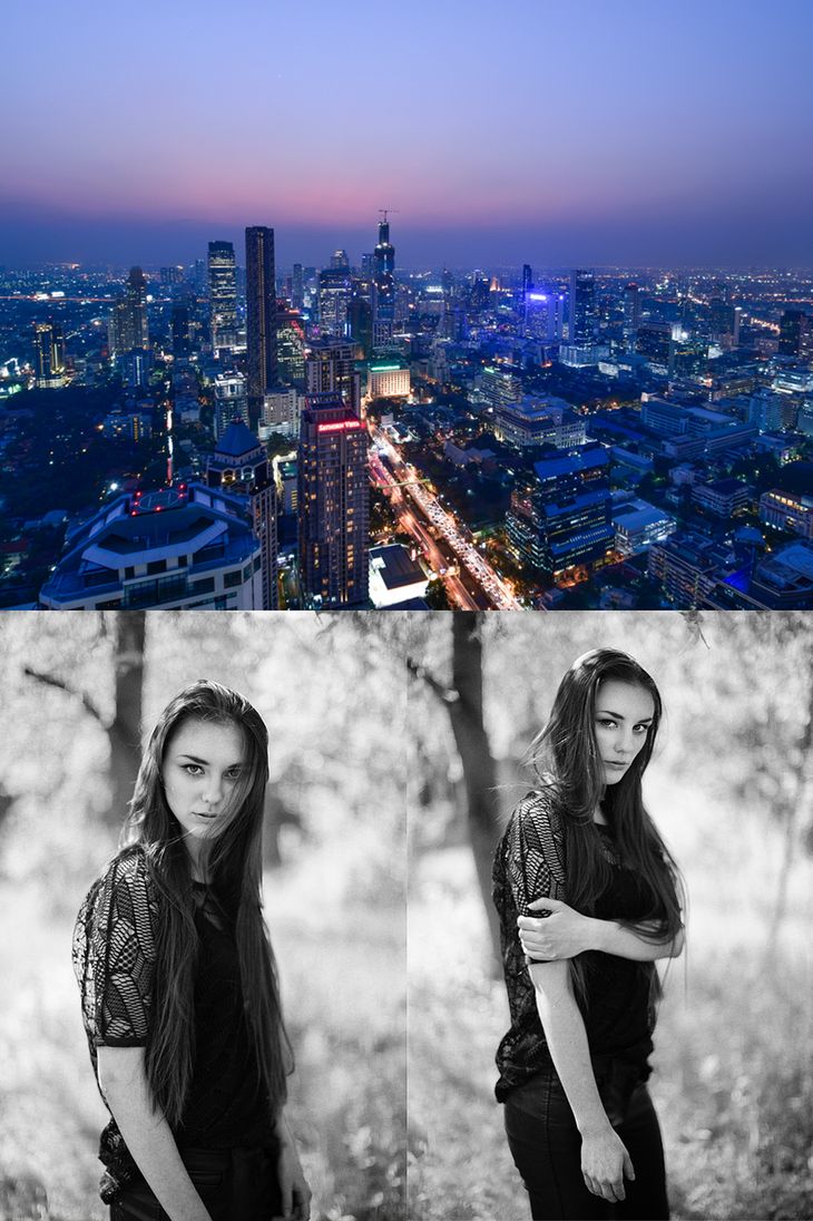 Górne zdjęcie: Nikon D5500 + Nikkor 12-24/4, 12mm, 6 s, f/8, ISO 100
Dolne zdjęcie: Canon 5D Mark III + Canon 50/1.2L, 50 mm, 1/1000 s, f/1.2, ISO 100
Do zdjęć krajobrazowych zdecydowanie lepiej wybrać większą wartość przysłony, kiedy obiektyw jest ostrzejszy, a głębia ostrości większa. Do fotografii portretowej możemy użyć niższych przysłon, aby mocno rozmyć tło.