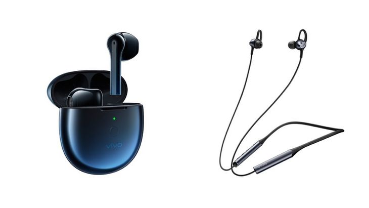 Left TWS Earphone Neo, right Wireless Sport Earphone.