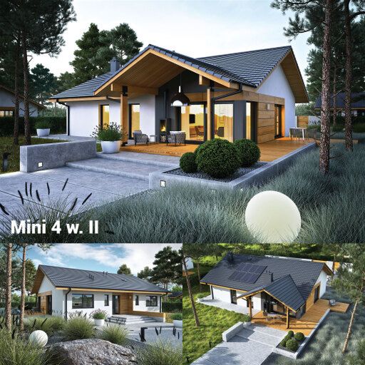 wizualizacja domu MINI 4 w. II