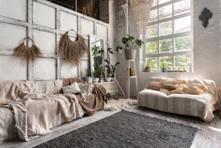 Salon w stylu boho