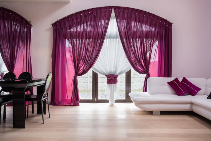 Firany w salonie glamour