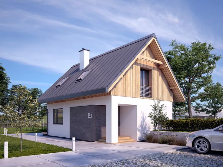 betonowe płyty chodnikowe projekt domu Groszek 2 BSA2124