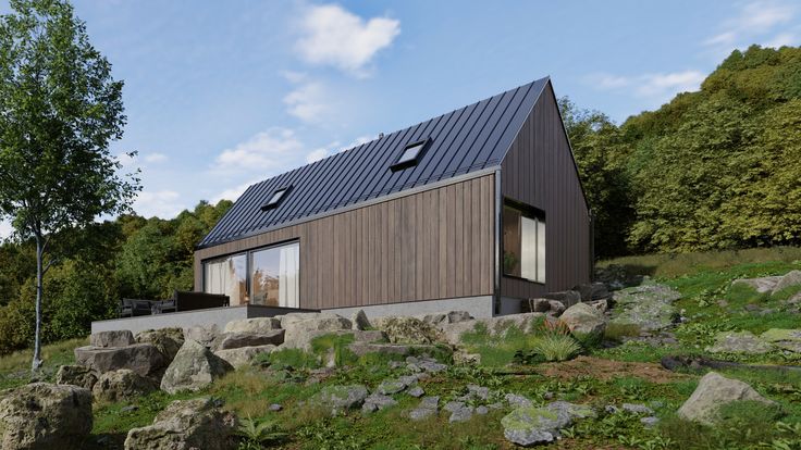 projekt domu Kantry - drewniany GDE1038