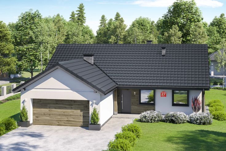 Projekt domu Dom przy Bukowej 27 KRK1614