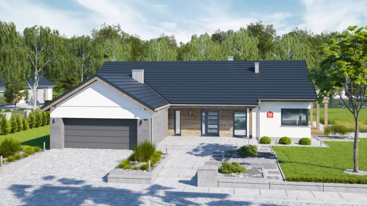 Projekt domu Dom przy Bukowej 36 KRK1633