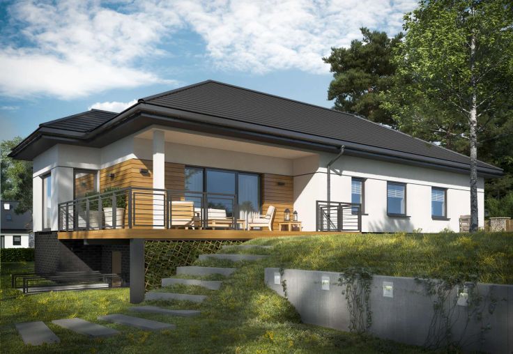Projekt domu Laguna 3 pełne podpiwniczenie SLN2676
