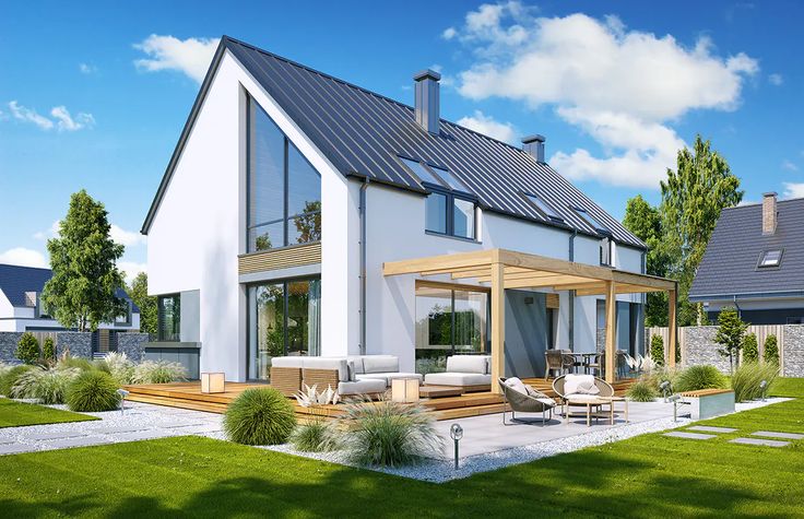 projekt domu Lambada WAH2147 pergola.webp