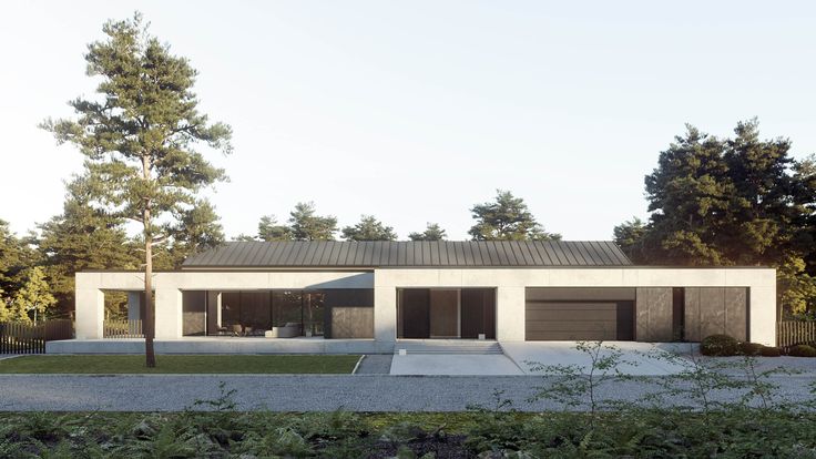 żwirowy podjazd do garażu Dom Vectoria POZ1013