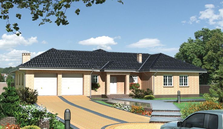 одноэтажный коттедж с гаражом. польские проекты домов z500. Z500 проекты одноэтажных с террасой. одно этажный дом с гаражем. одноэтажныц дома с гаражом на 2 машины.