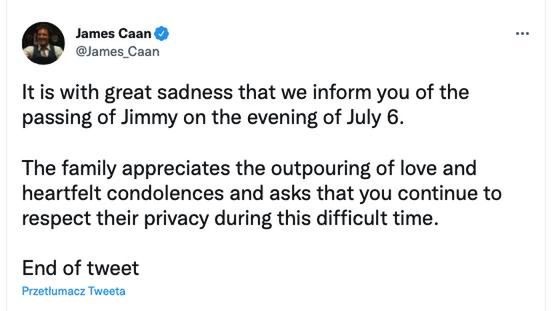 James Caan nie żyje