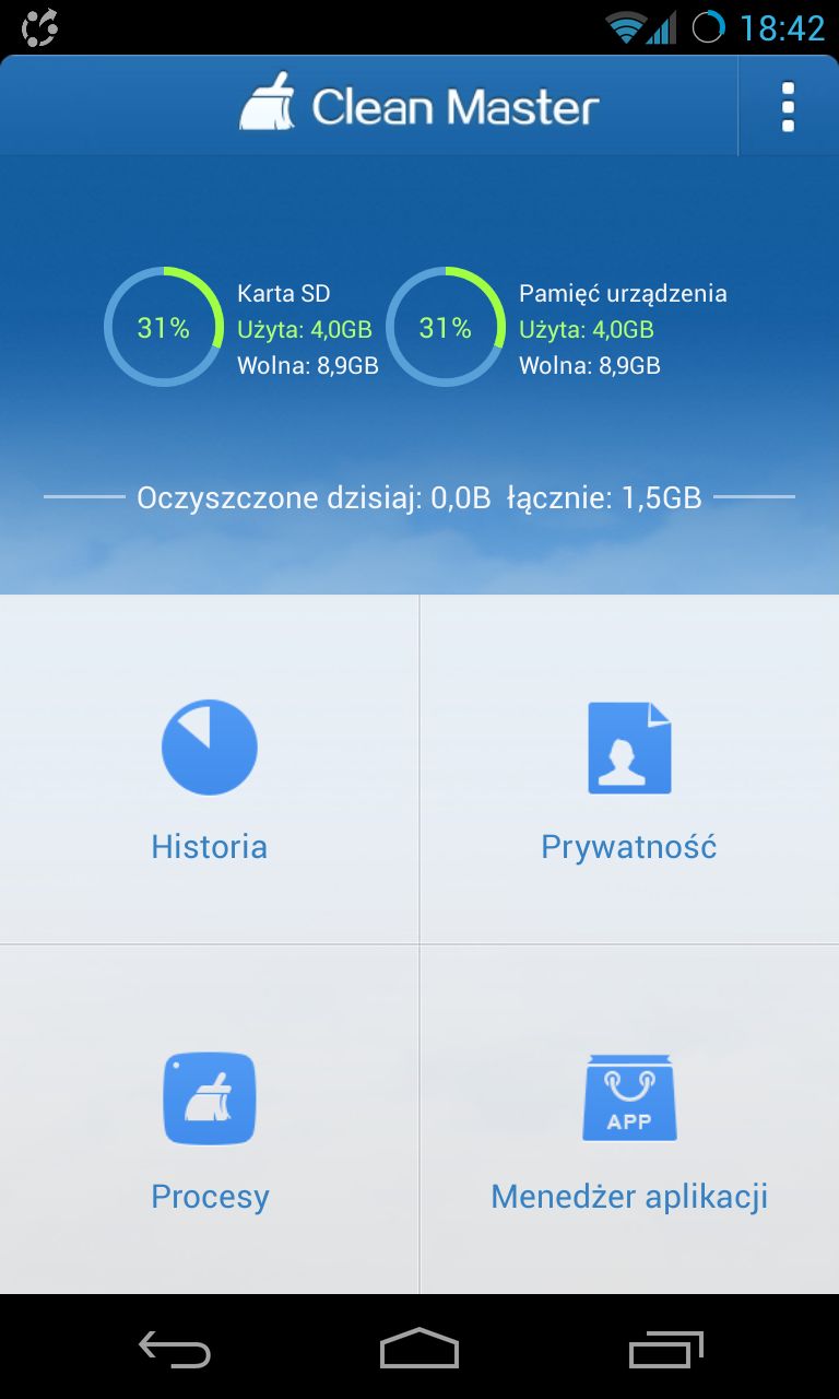 Clean Master (Cleaner) 7.4.5 (Android) - dobreprogramy
