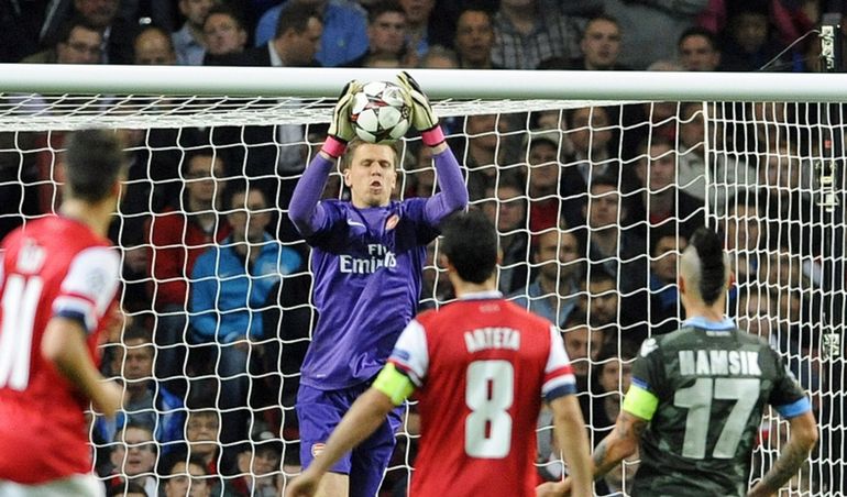 Wojciech Szczęsny jako golkiper Kanonierów rywalizował między innymi z SSC Napoli