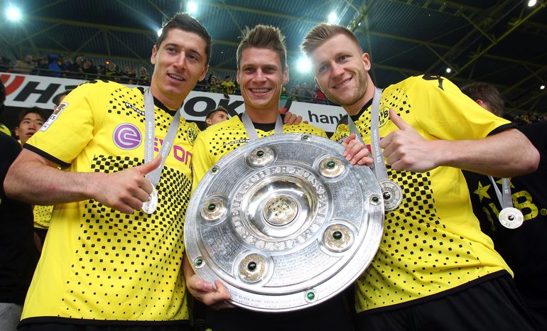 Na zdjęciu: Robert Lewandowski, Łukasz Piszczek i Jakub Błaszczykowski