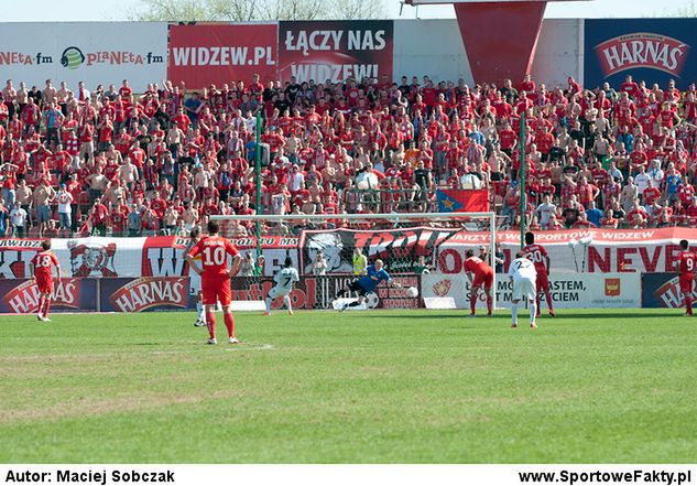 Trybuna "pod zegarem" została zamknięta na mecz Widzew Łódź - Zawisza Bydgoszcz