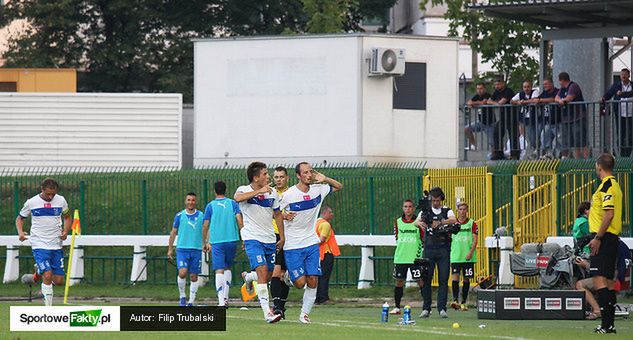 Sezon 2012/2013. Mecz Polonia - Lech. Łukasz Trałka cieszy się z gola