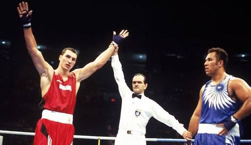 Złoty Kliczko po finałowej walce / fot: facebook.com/klitschkobrotherscom