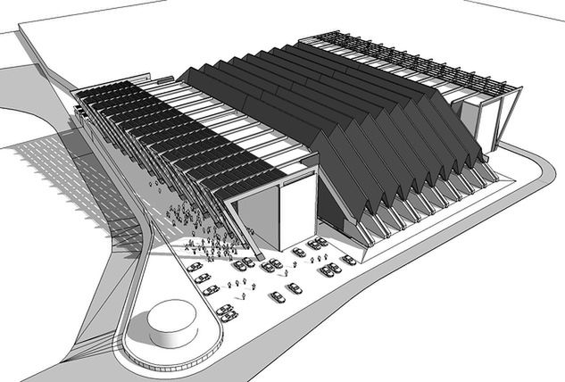 Koncepcja powiększenia Hali Podpromie przygotowana przez firmę Archimedia - architekci & inżynierowie