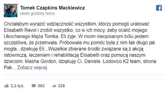 Facebook.com/Tomek Czapkins Mackiewicz