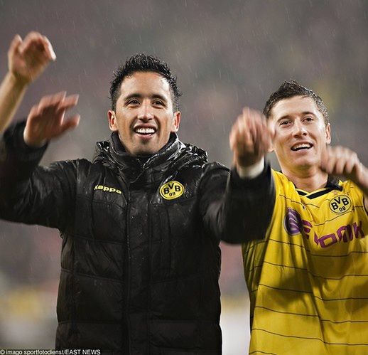 Lucas Barrios i Robert Lewandowski. Fot. EAST NEWS