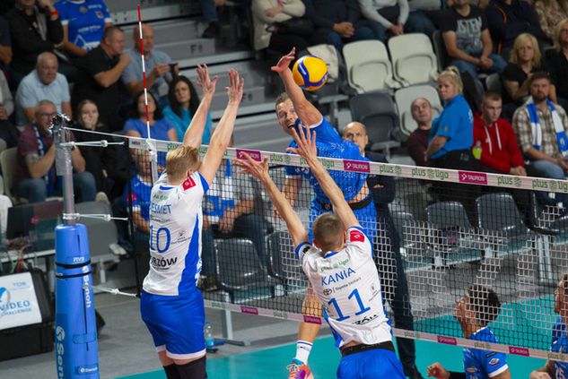 Na zdjęciu: Marcin Kania (z numerem 11), fot. PlusLiga