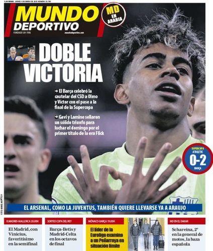 Czwartkowa okładka "Mundo Deportivo"