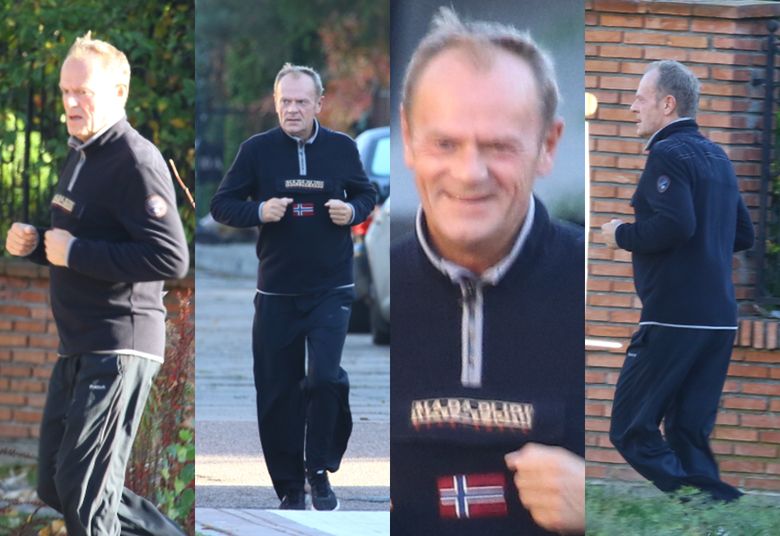 2Uradowany Donald Tusk relaksuje się po komisji Amber Gold