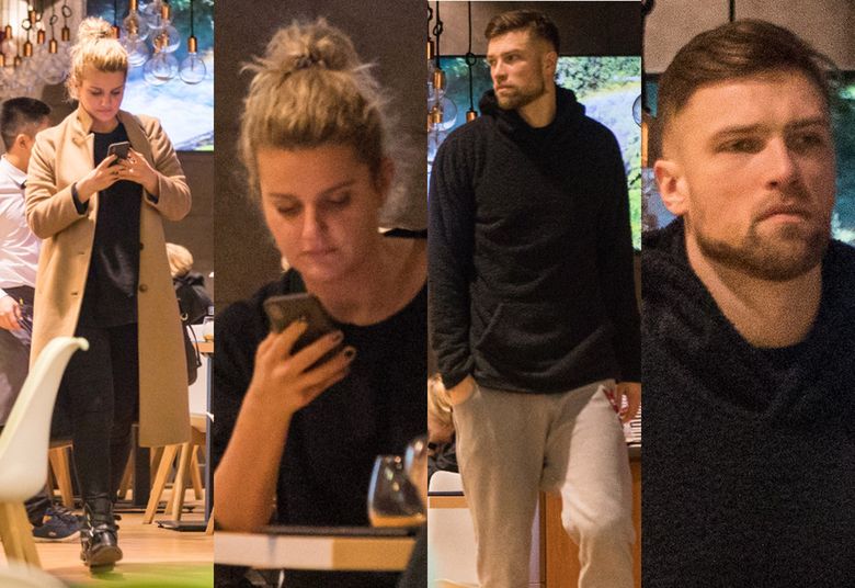 2Pochłonięta smartfonem Zborowska na randce z Wroną w galerii handlowej
