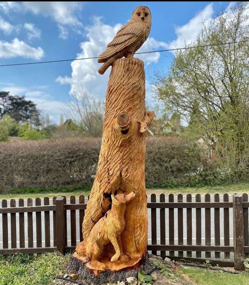 Man & His Dog Carvings/facebook