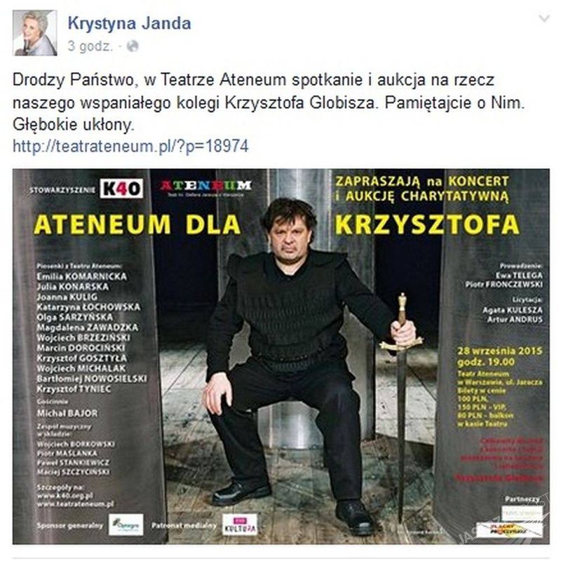 Pomoc dla Krzysztofa Globisza