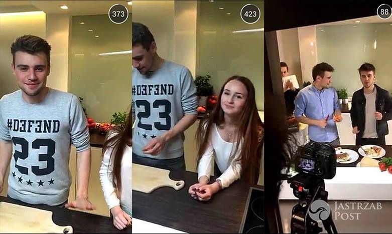 LittleMoonster96 i Maciej Musiał na planie filmiku na kanał Youtube Damiana Kordasa
