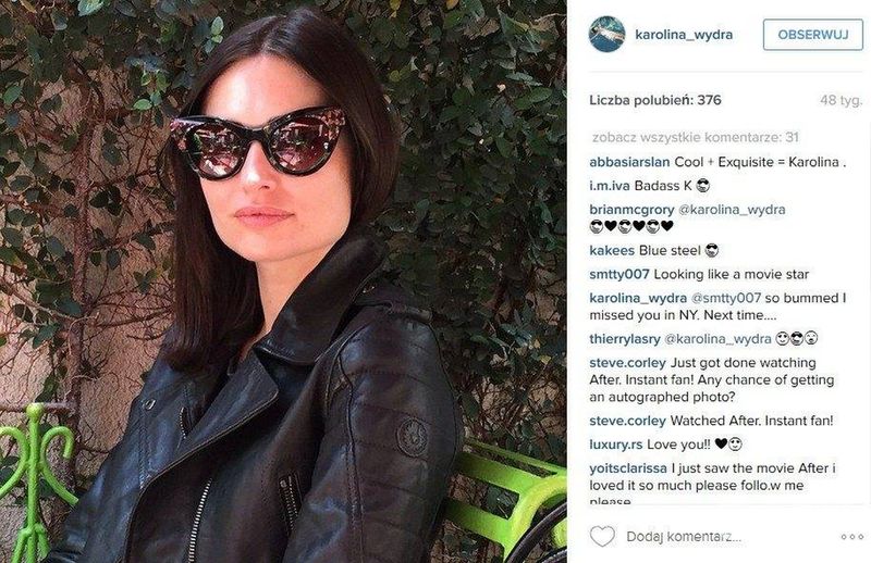 Polska modelka i aktorka Karolina Wydra zagra w nowych odcinkach „Miasteczka Twin Peaks” (fot. Instagram)