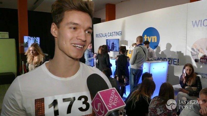 Norbert Hawryluk na pre-castingu do „Top Model 6” w Łodzi