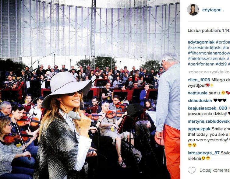 Edyta Górniak na próbie do Koncertu Europejskiego
